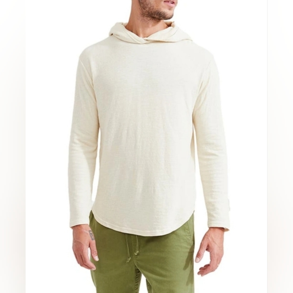 Double Layer Scallop Hoodie In Seed